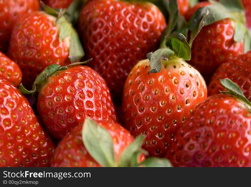 A lot of fresh strawberries. A lot of fresh strawberries