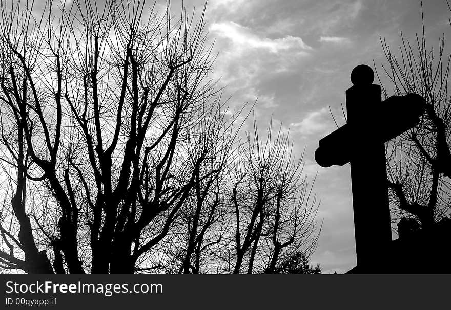 A Cross of the Albacin mount of Granada, Spain. A Cross of the Albacin mount of Granada, Spain