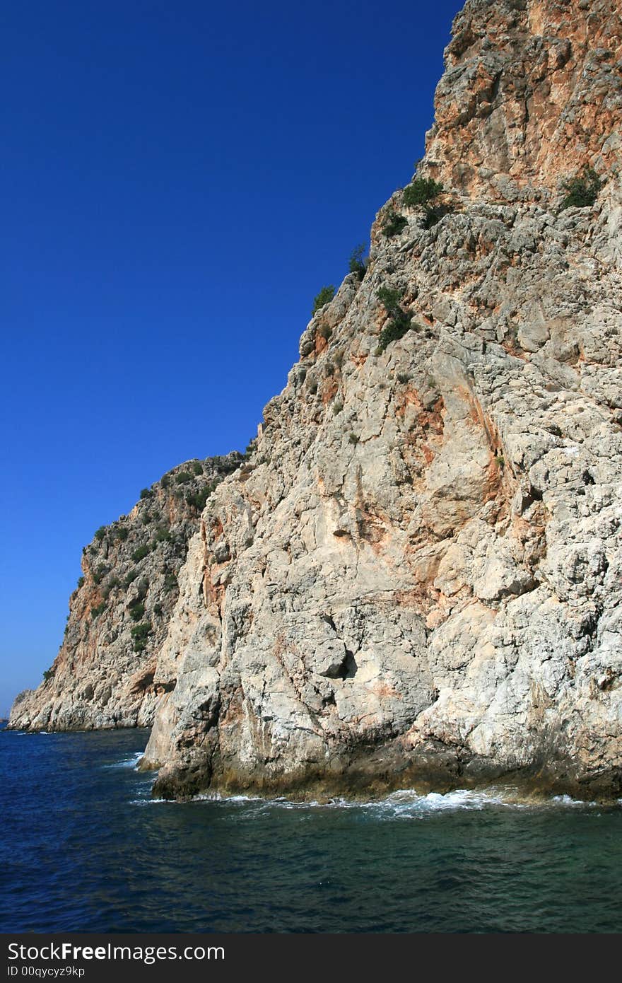 Sea, rock and sky