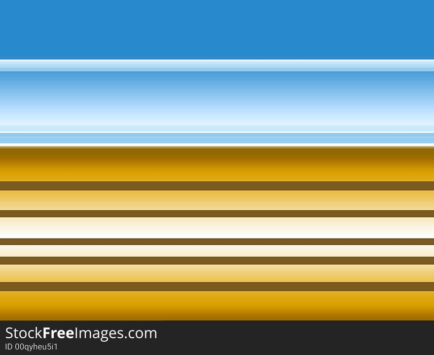 Yellow horizontal stripes on graduated blue background. Yellow horizontal stripes on graduated blue background