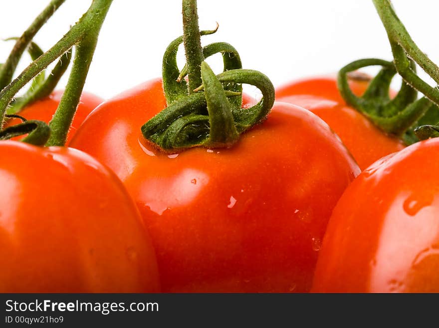 Closeup red tomato