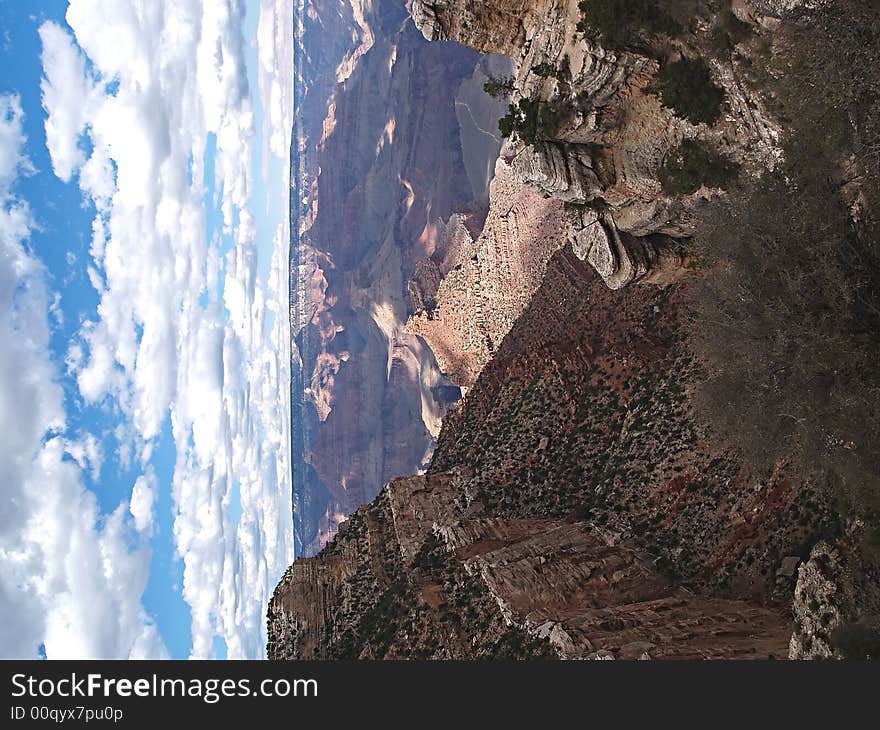 Scenic view of the Grand Canyon in Arizona. Scenic view of the Grand Canyon in Arizona