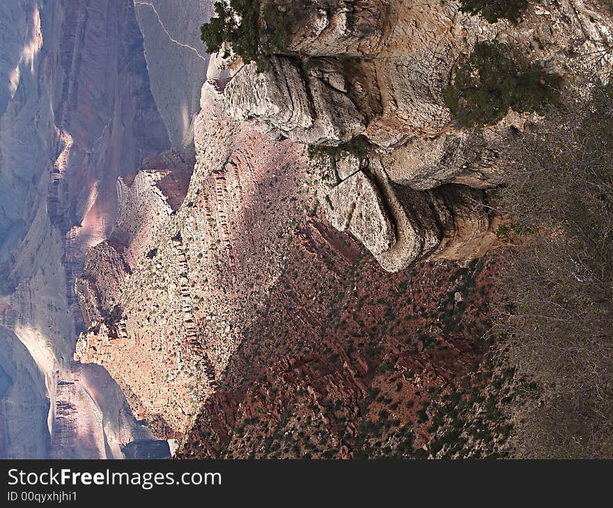 Scenic view of the Grand Canyon in Arizona. Scenic view of the Grand Canyon in Arizona