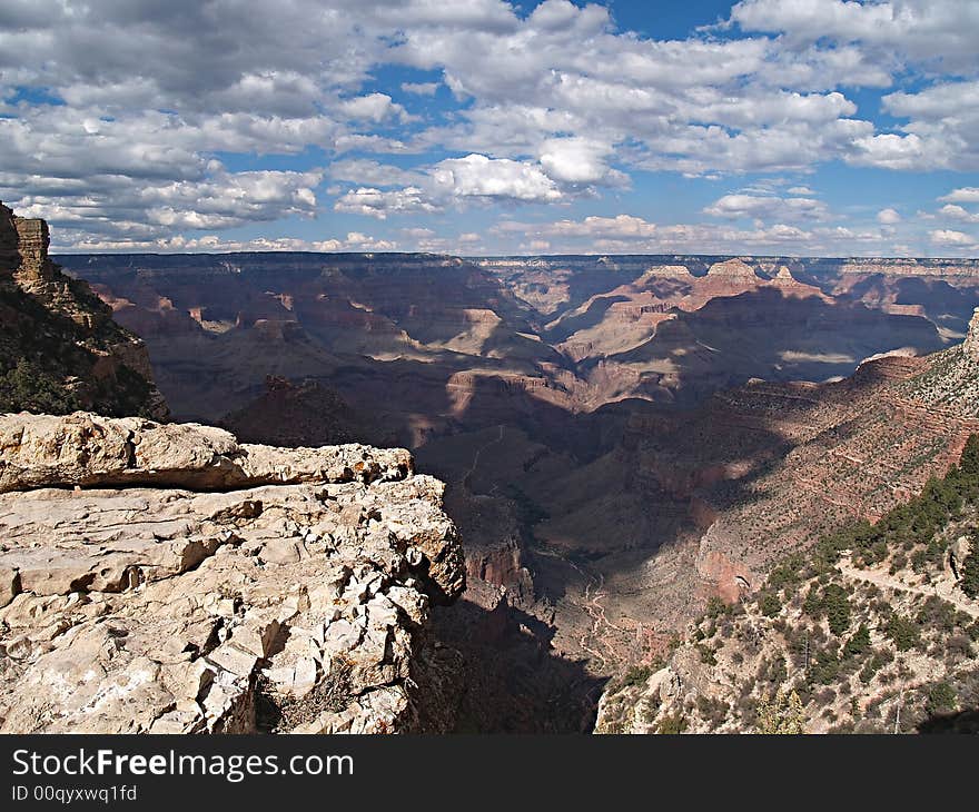 Scenic view of the Grand Canyon in Arizona. Scenic view of the Grand Canyon in Arizona