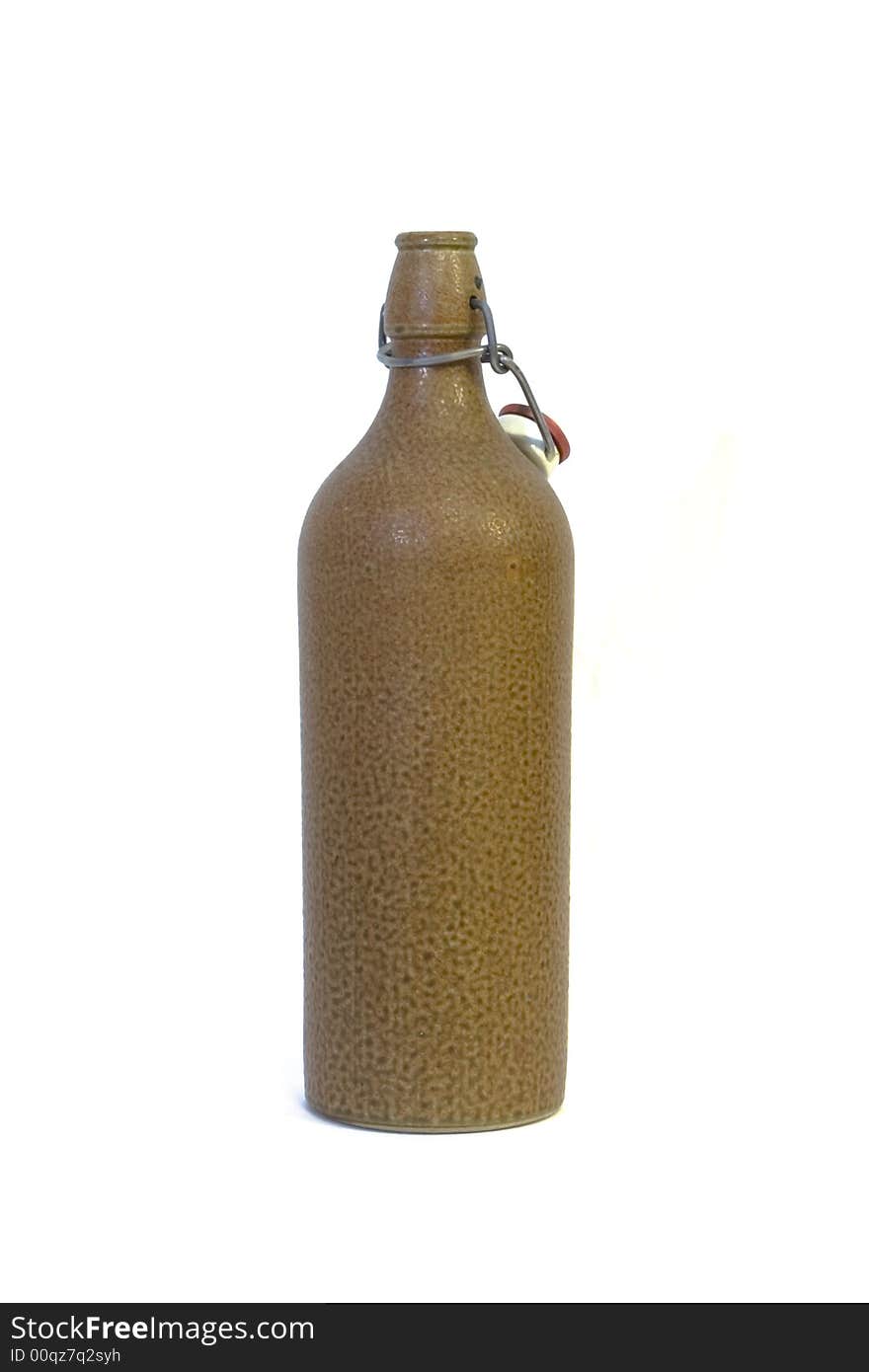 Clay Beer Bottle