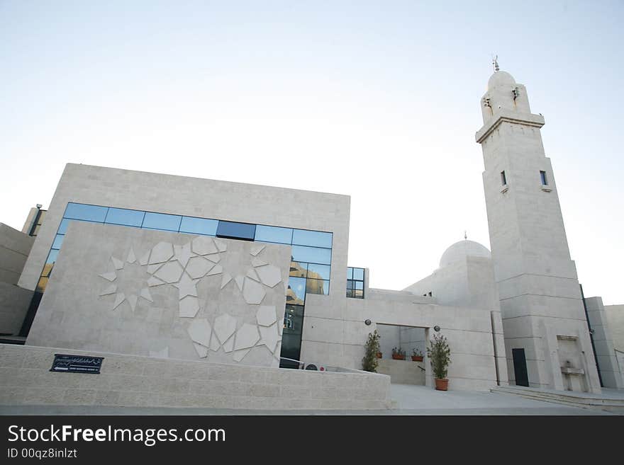 Picture of a Modern Mosque buidling. Picture of a Modern Mosque buidling