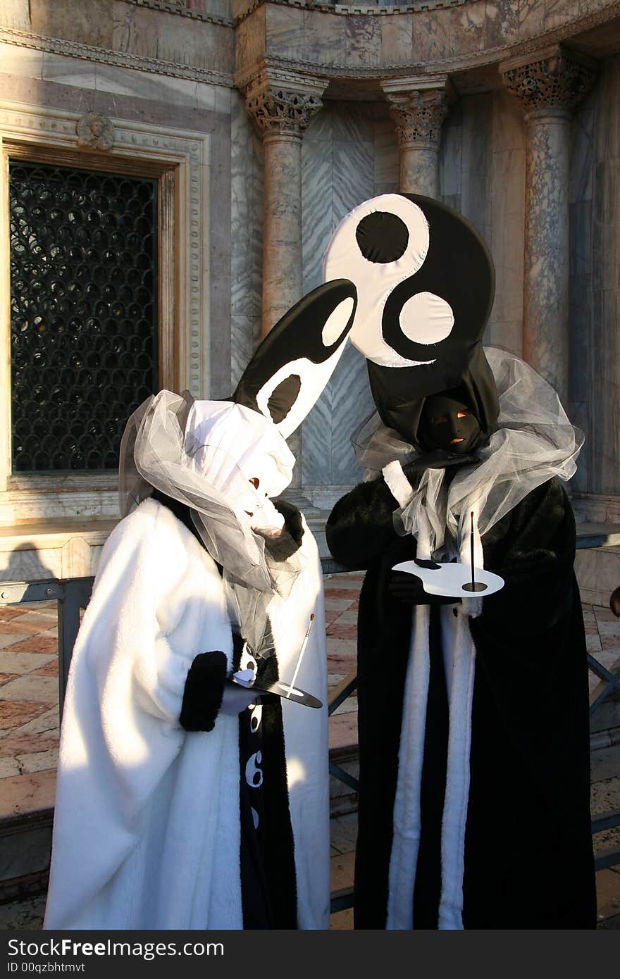 Two carnival mask in venice