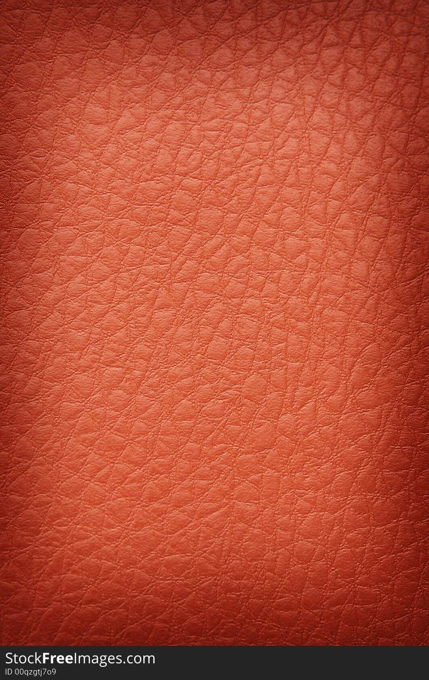 Orange crackled leather background shot square on