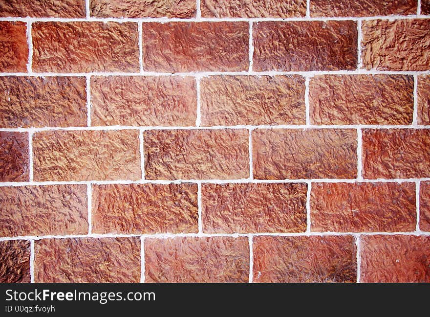 Bright wall of front brick