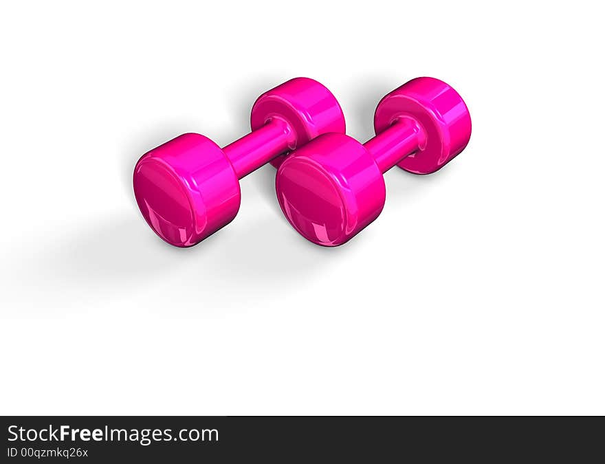 Pink barbell