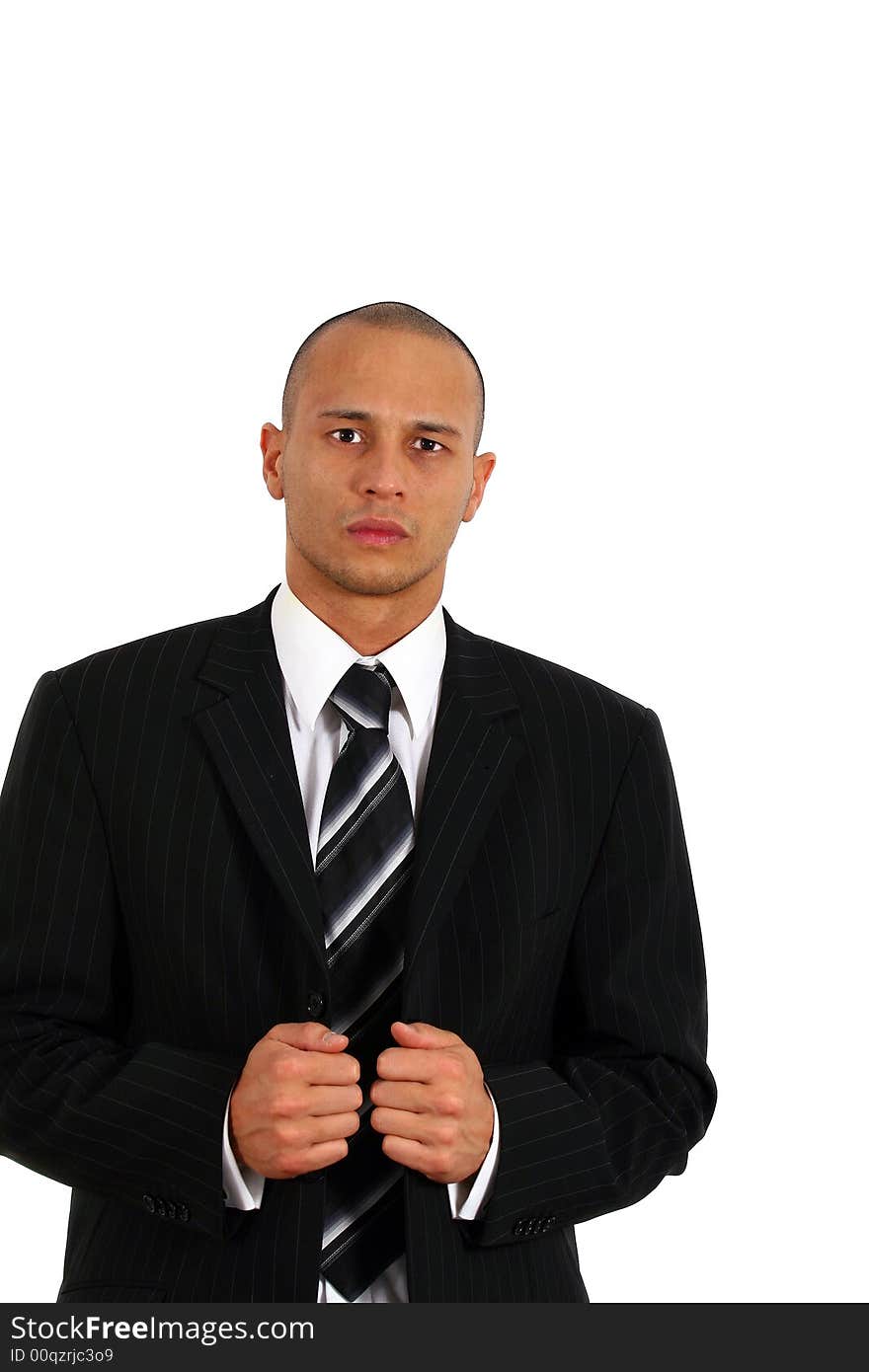 Young man in stylish business fashion - over white background. Young man in stylish business fashion - over white background.