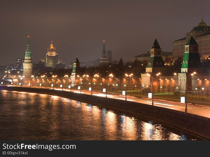 Moscow Kremlin at night