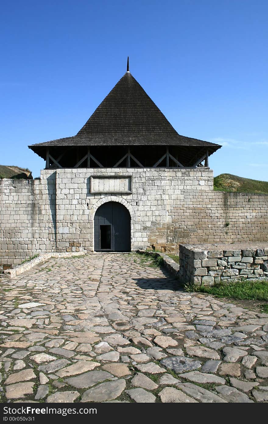 Watchtower in a fortress in Hotin Ukraine