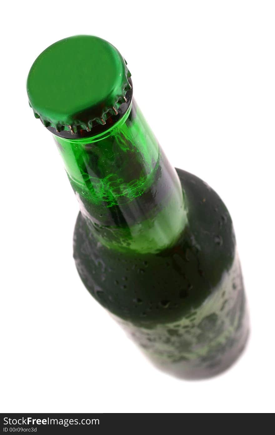 Green Bottle With Liquid