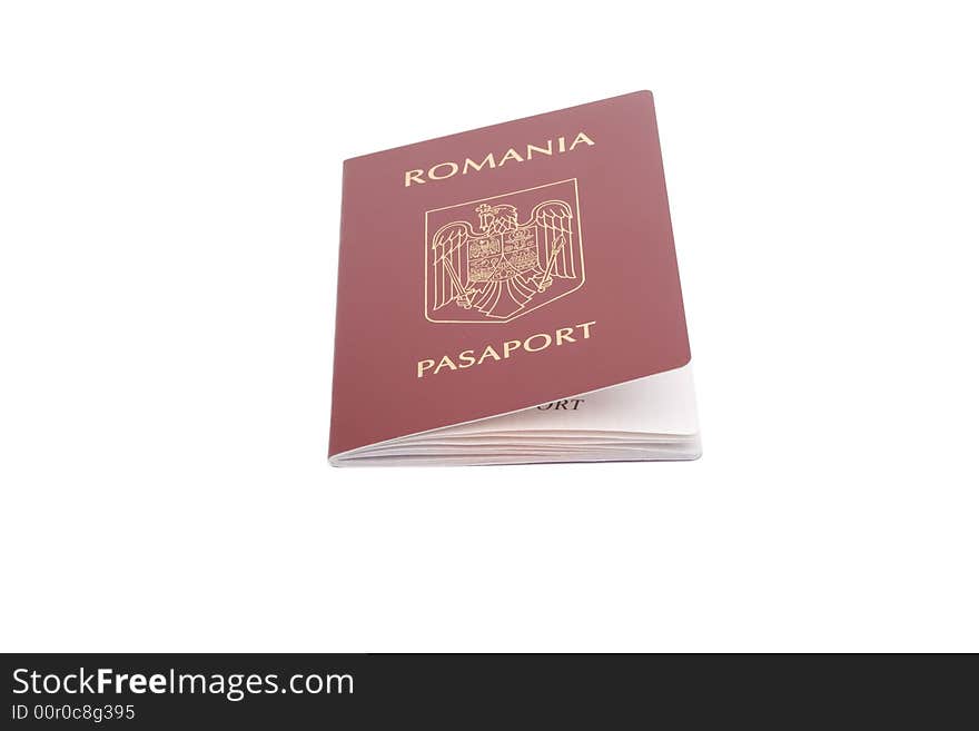 Passport on white background