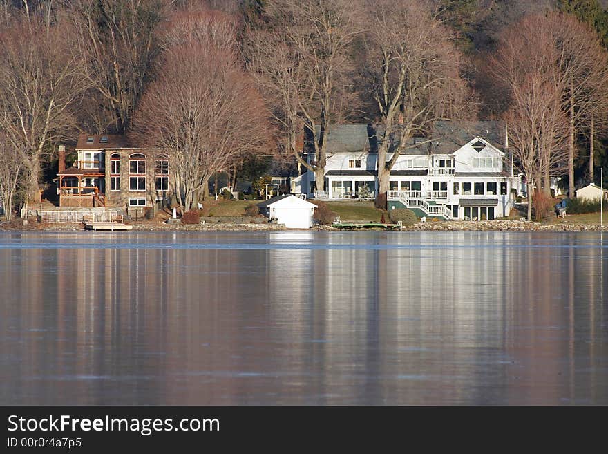 Houses On A Frozen Lake