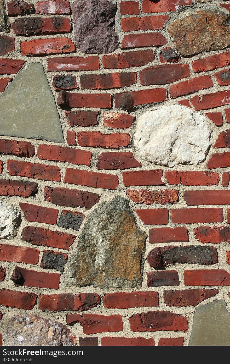 A Red brick and stone background