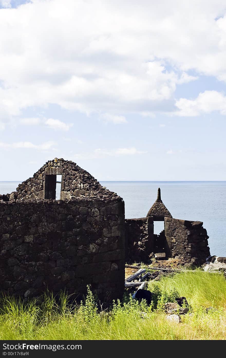 Ancient fortress over the Atlantic Ocean in Pico Island, Azores. Ancient fortress over the Atlantic Ocean in Pico Island, Azores