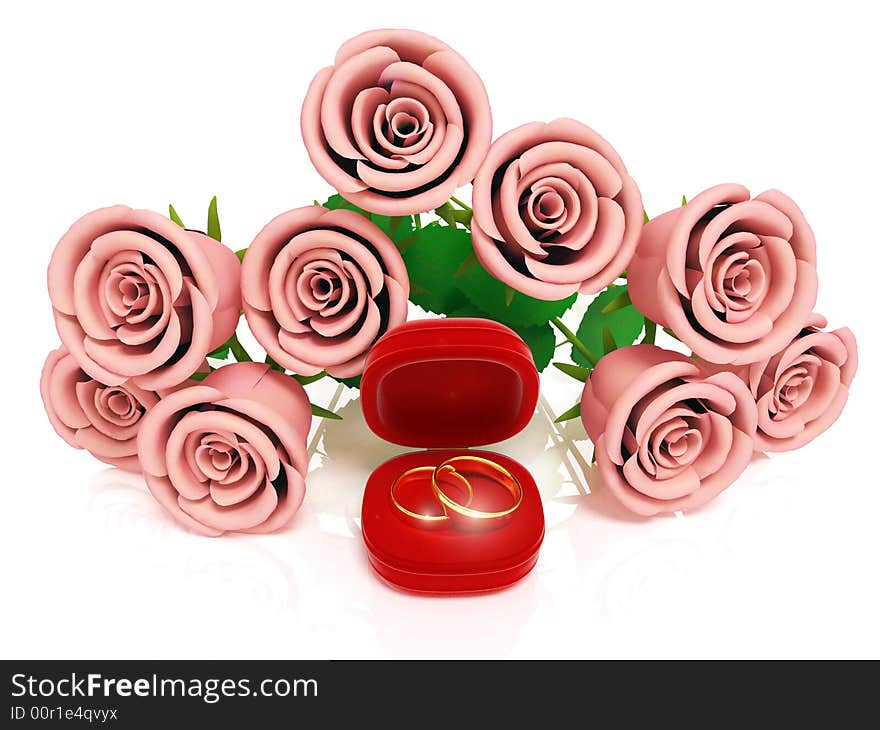 Beauty celebrations background with rose