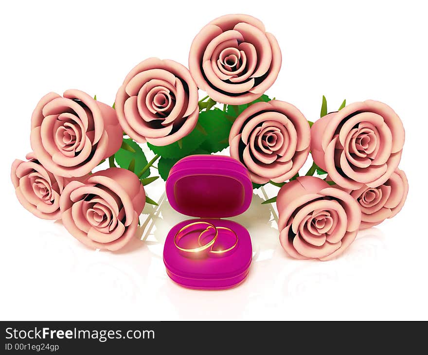 Beauty celebrations background with rose