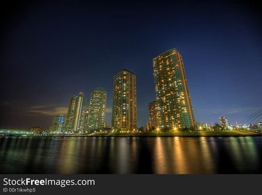 Night landscape HDR in Tokyo