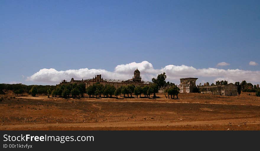 Spanish villa on the road to Tetouin. Spanish villa on the road to Tetouin