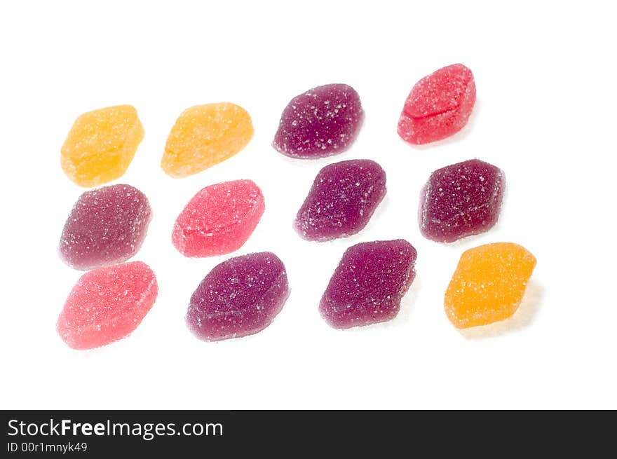 Colored fruit drops