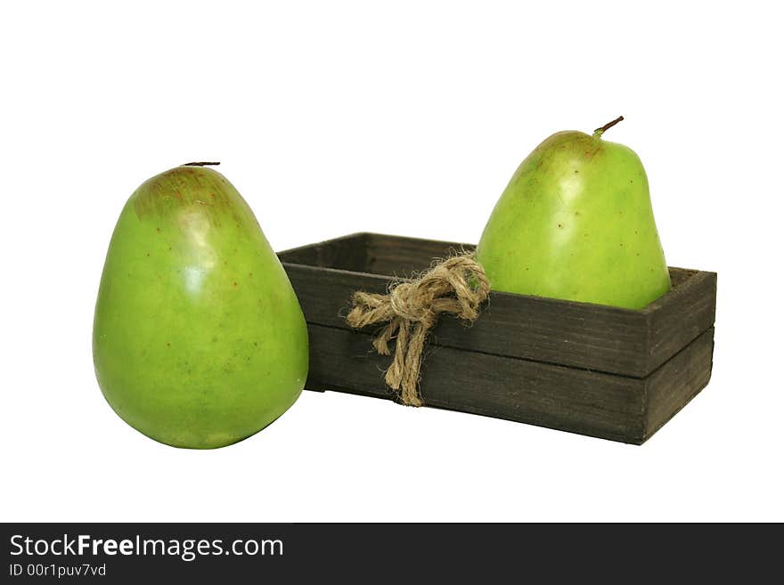 Pears In The Wooden Box