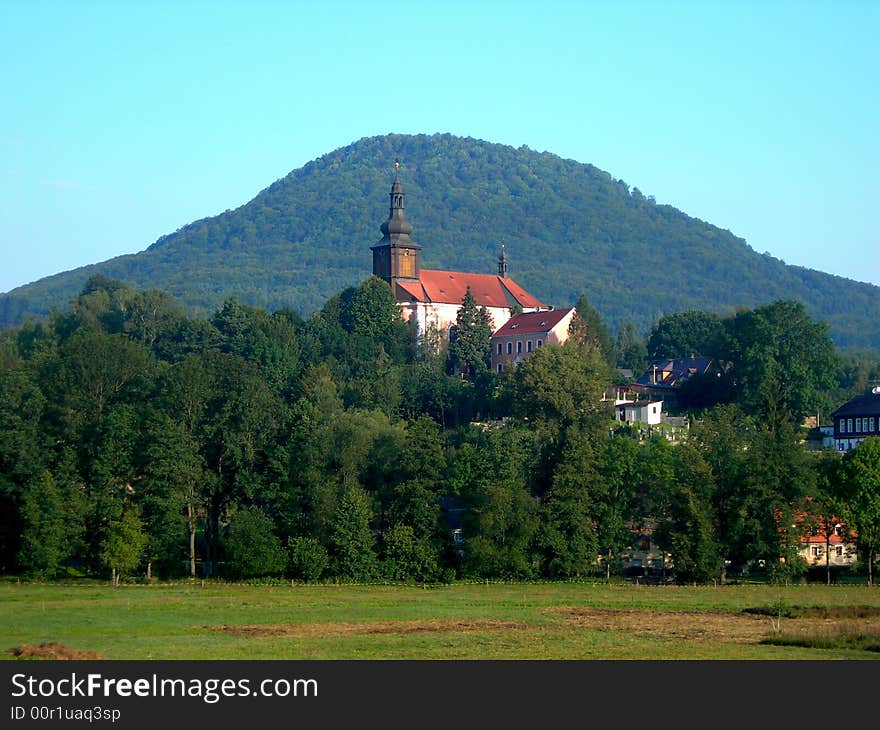 Beautiful monastery below the hill in th eCzech Republic