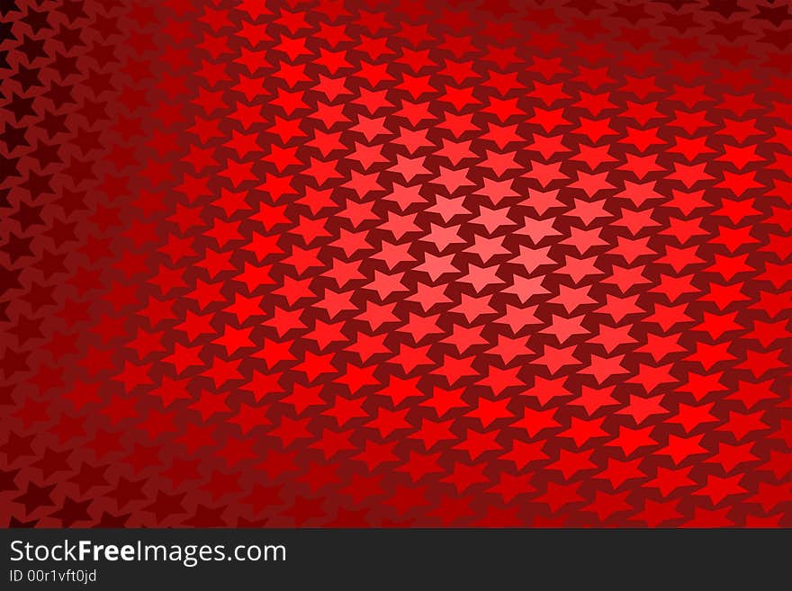 Vector illustration of red stars abstract