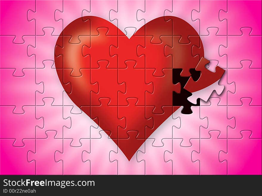 Incomplete Without You... Heart Jigsaw