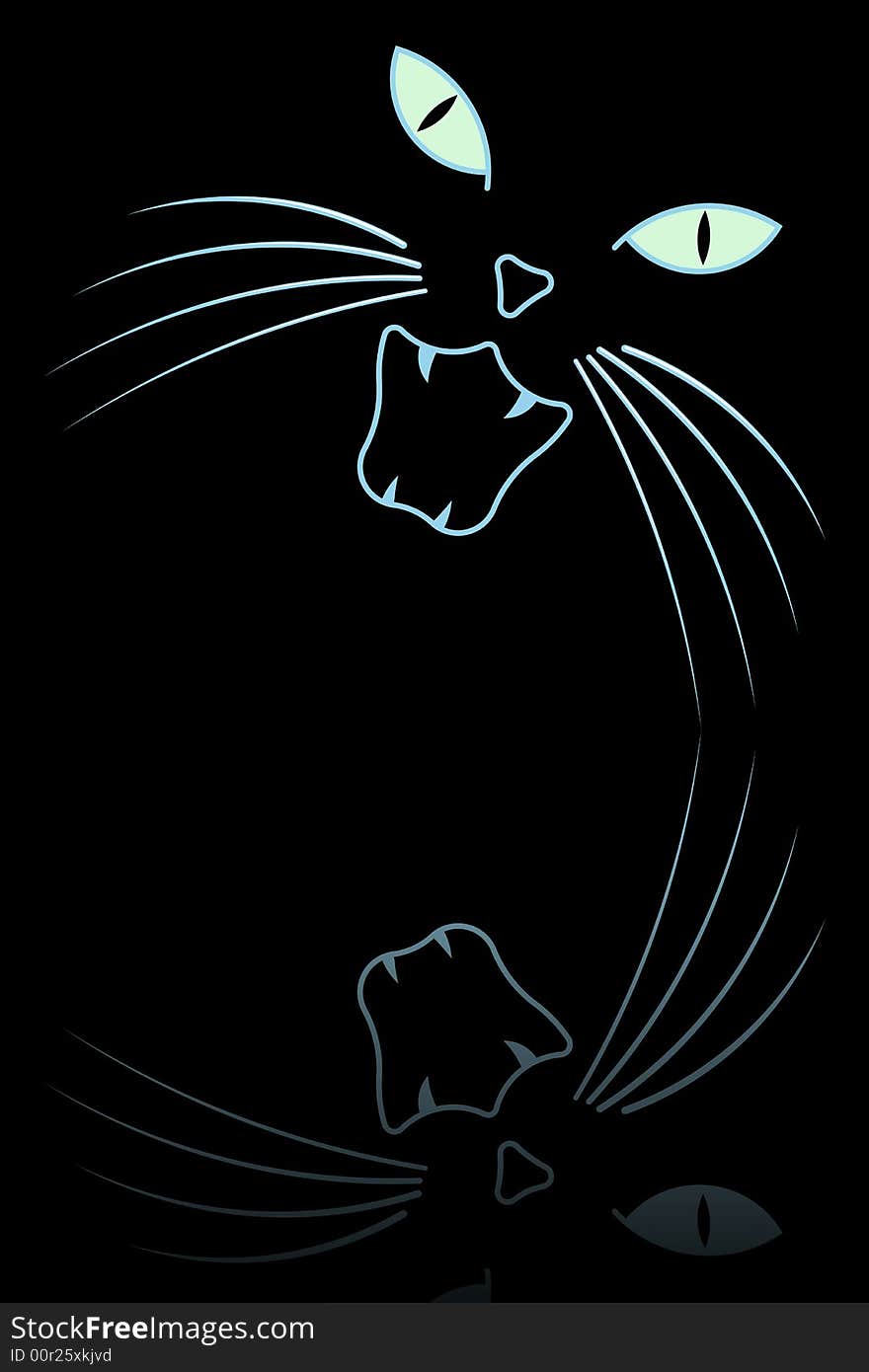 Vector illustration of phantom cat. Vector illustration of phantom cat