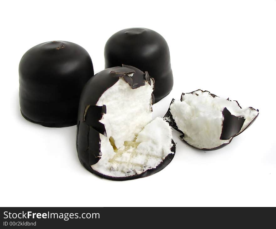 Chocolate-covered marshmallow