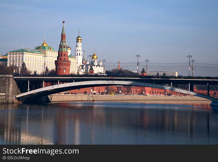 Winter. A sunny day. The river Moscow. Winter. A sunny day. The river Moscow.