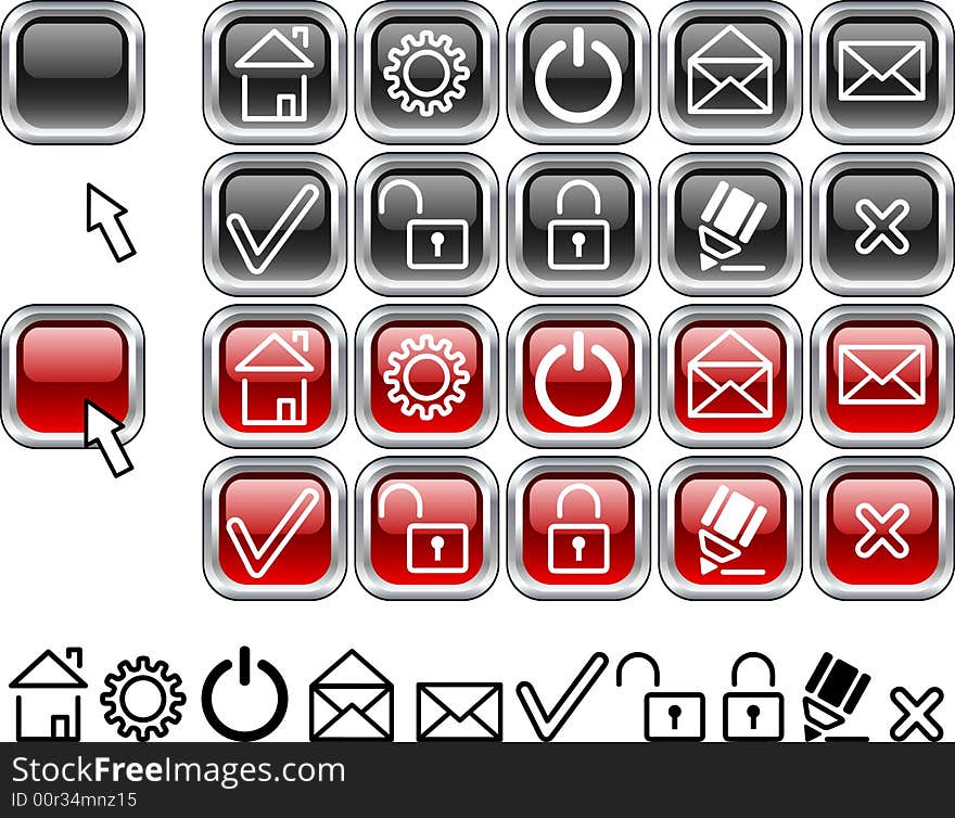 Set Of Web Icons.