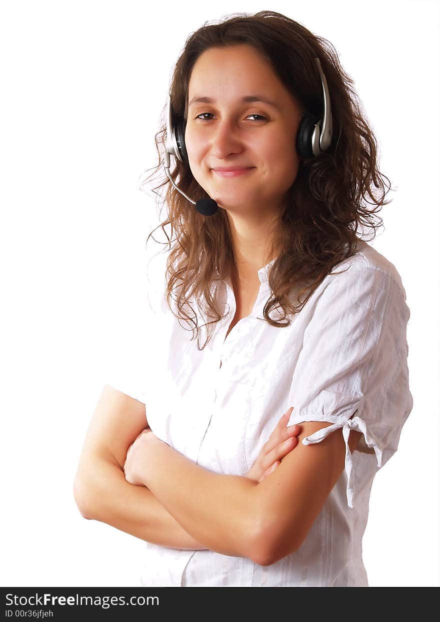 Young businesswoman having a phone call. Young businesswoman having a phone call