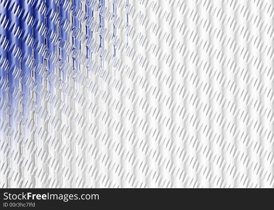 Polished Metal with Blue Highlights Digitally Generated Background Image