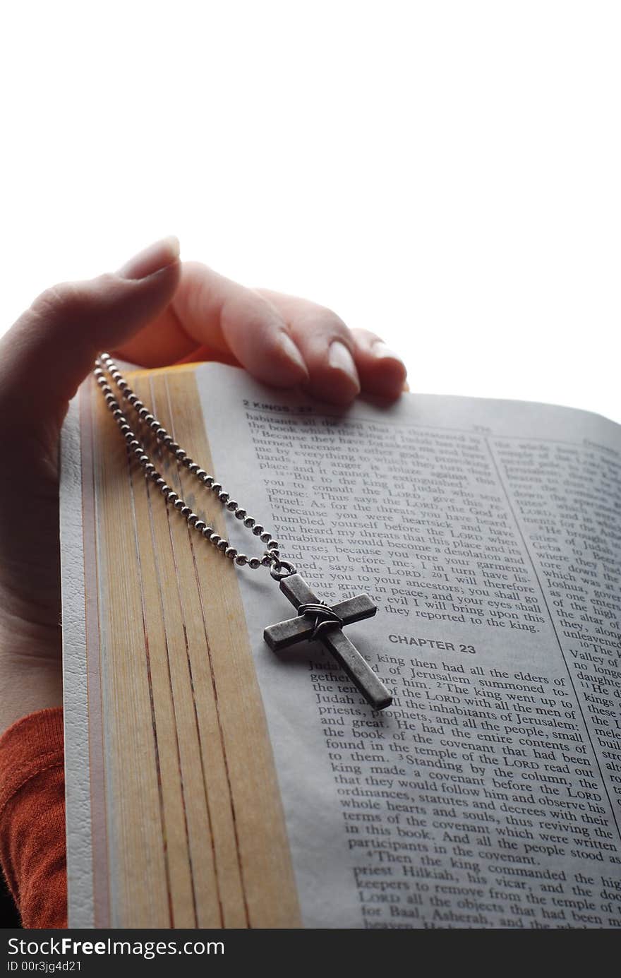 Bible and cross