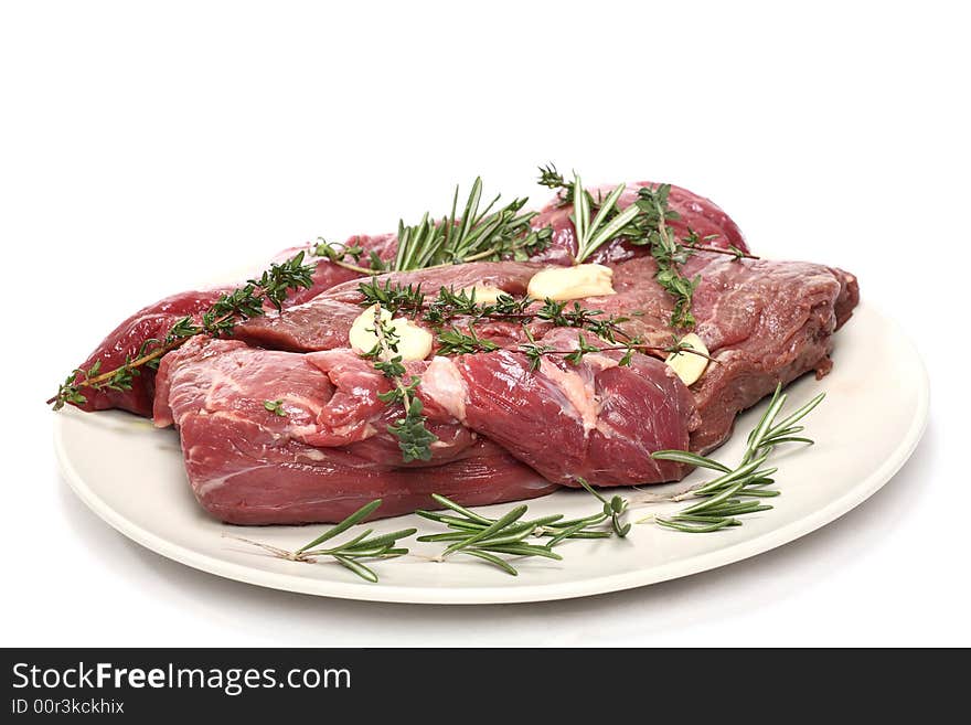 Veal fillet with aromatic herbs