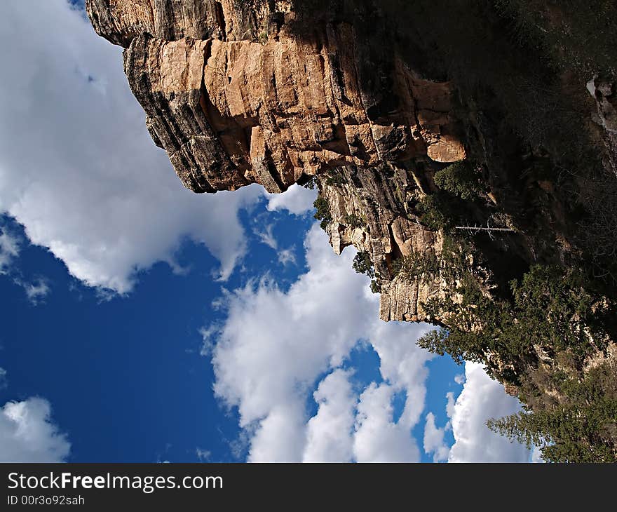 Scenic view of the Grand Canyon in Arizona. Scenic view of the Grand Canyon in Arizona