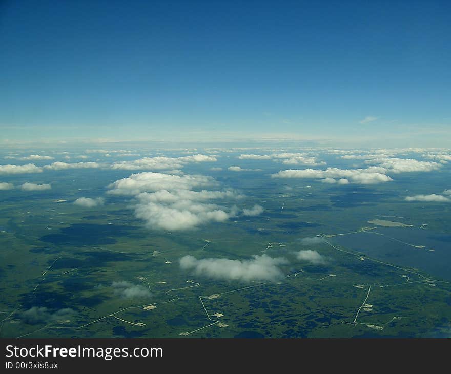 Western Siberia. Oil producing region. Airview