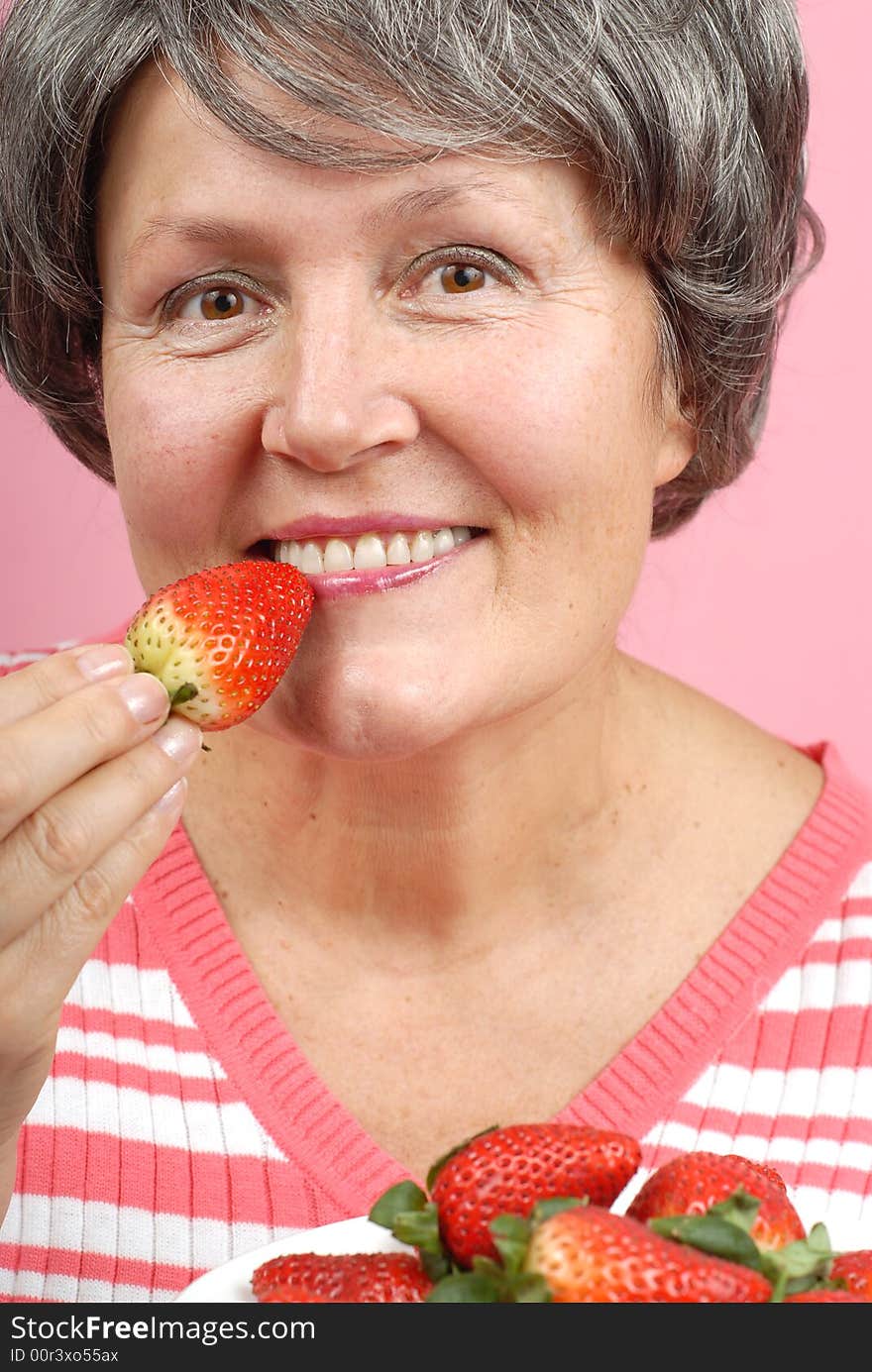 Healthy senior lifestyle concept with fresh berries. Healthy senior lifestyle concept with fresh berries