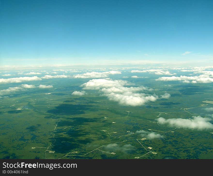 Western Siberia. Cloudy Airview