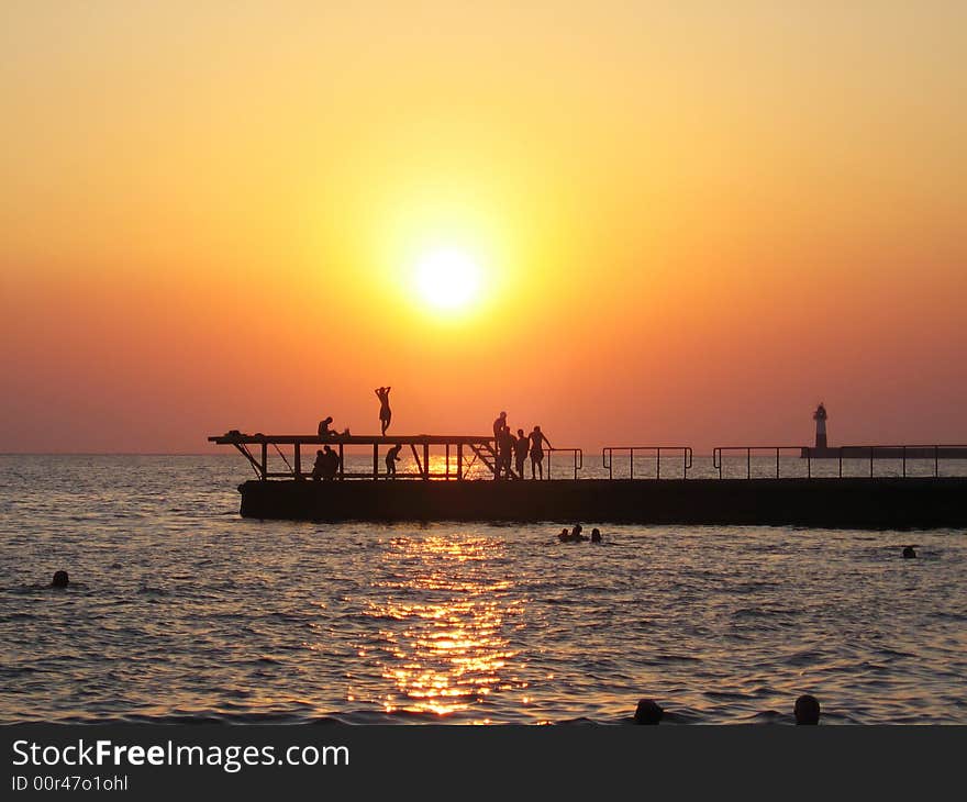 Sunset on the beach