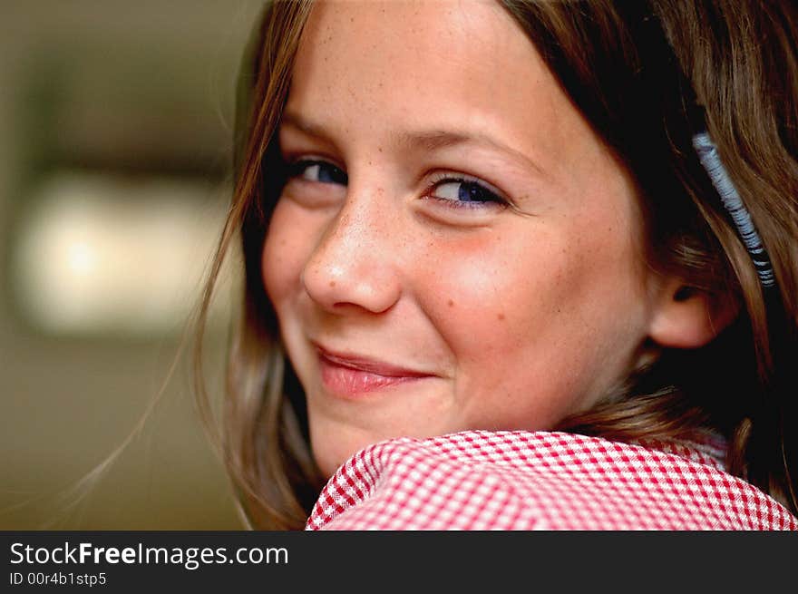 Close-up Portrait Of Smiling Girl