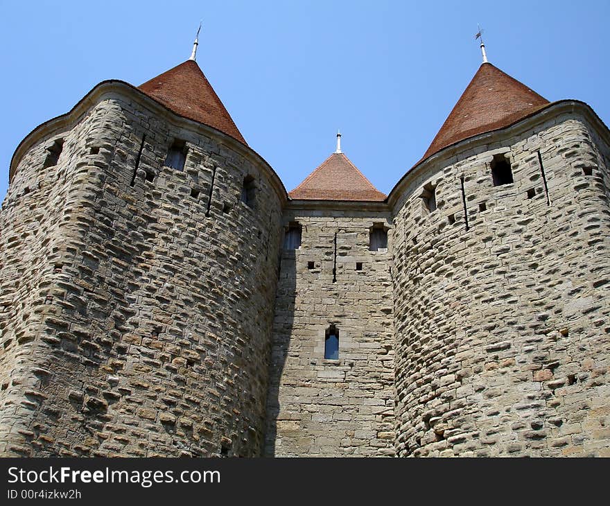 Carcassonne fortified town in south France