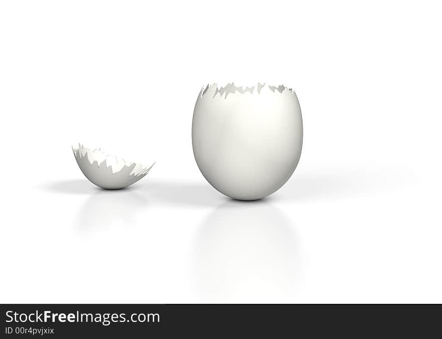 Easter egg on white background. Easter egg on white background