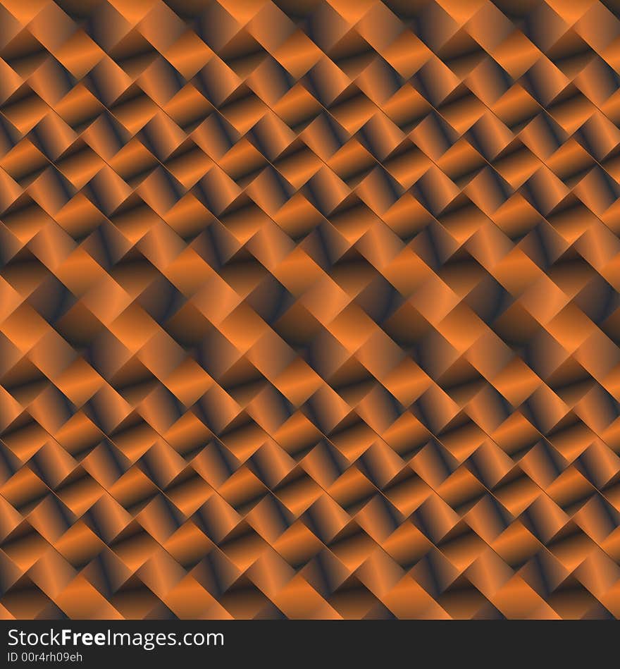 Cubic pattern of black and orange. Cubic pattern of black and orange