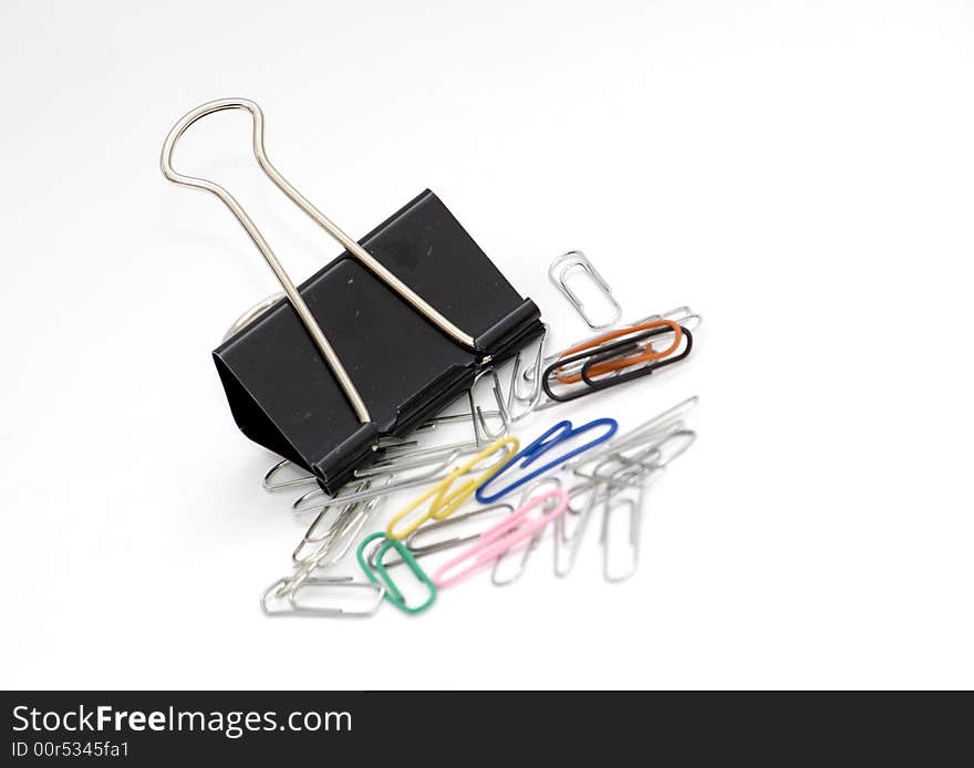 Paper-clips isolated on white