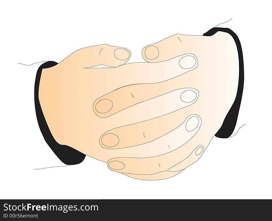 Illustration: hands position of men